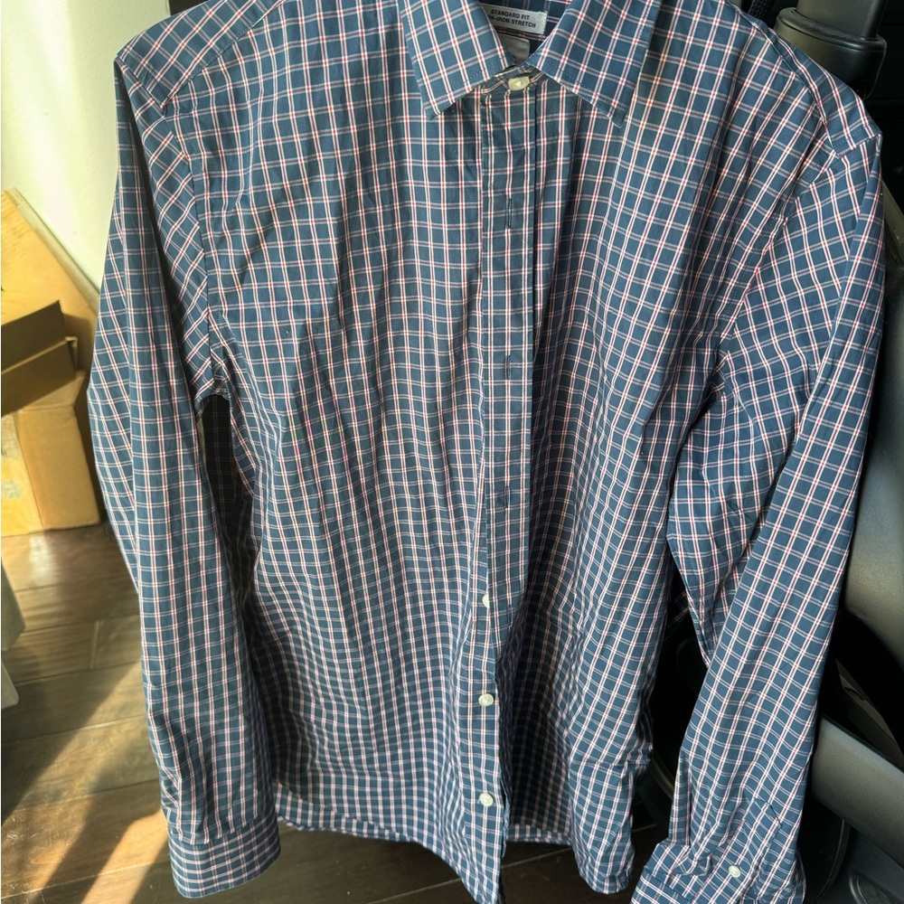 Men's Blue Checkered Shirt. GAP worn once